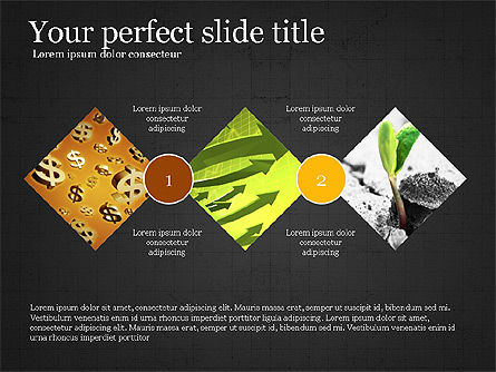 Números con formas planas y fotos, Diapositiva 14, 03967, Diagramas de la etapa — PoweredTemplate.com