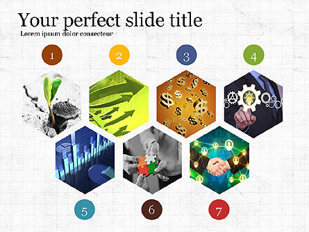 Números con formas planas y fotos, Diapositiva 4, 03967, Diagramas de la etapa — PoweredTemplate.com