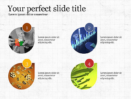 Números con formas planas y fotos, Diapositiva 5, 03967, Diagramas de la etapa — PoweredTemplate.com