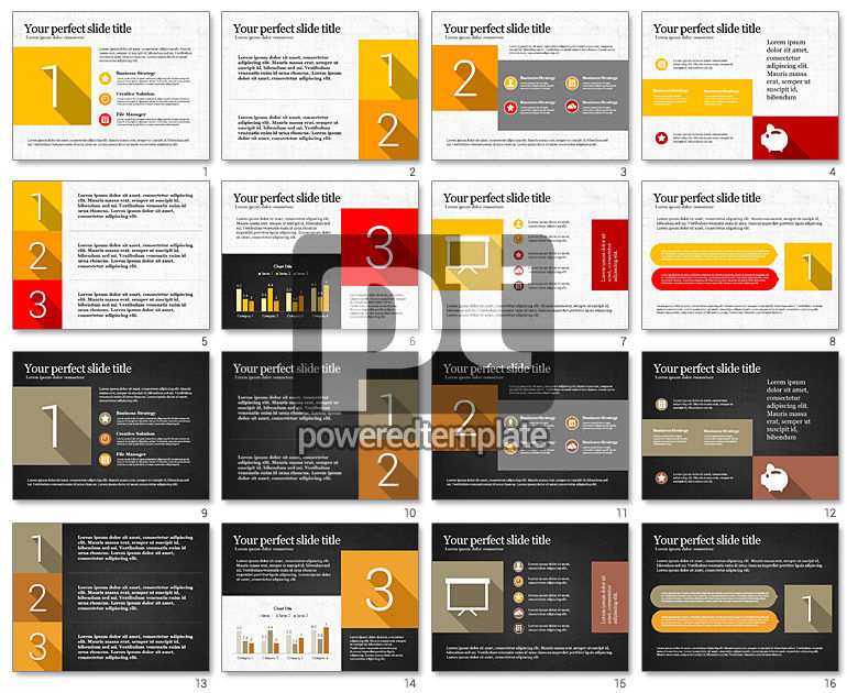 Presentasi Dengan Nomor Desain Datar