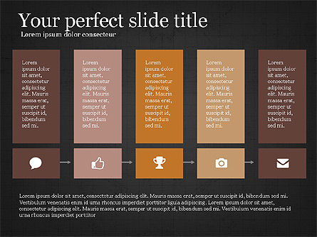 Griglia di diapositive processo, Slide 12, 03972, Diagrammi di Processo — PoweredTemplate.com