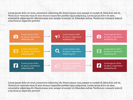 Griglia di diapositive processo, Slide 3, 03972, Diagrammi di Processo — PoweredTemplate.com