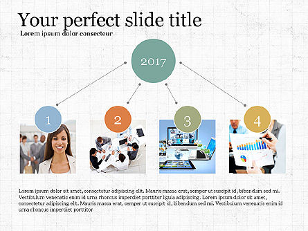 Company resumo slide deck, Modelo do PowerPoint, 03975, Diagramas de Processo — PoweredTemplate.com