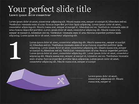 Plataforma de slide de cinco etapas em pirâmide, Deslizar 10, 03976, Diagramas de Etapas — PoweredTemplate.com