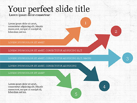 Proses Panah Slide Dek, Slide 3, 03977, Diagram Proses — PoweredTemplate.com