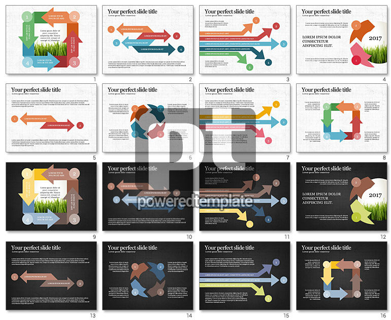 Setas de proceso Cubierta de diapositivas