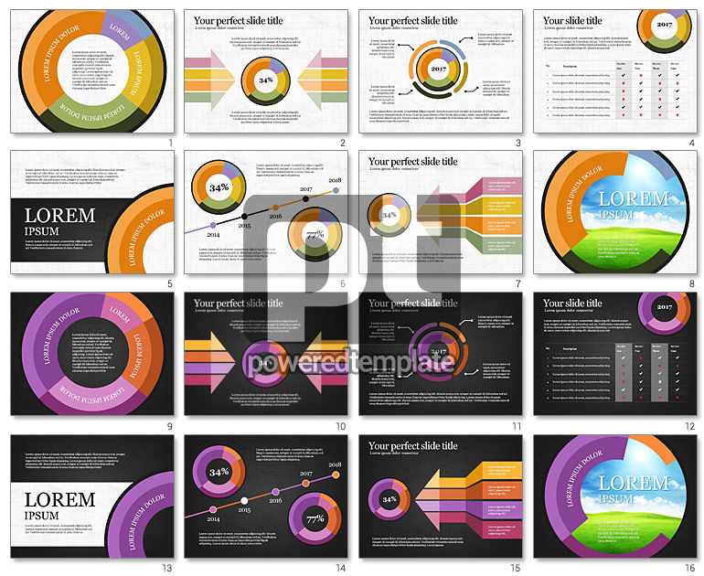 Donut infografica concept