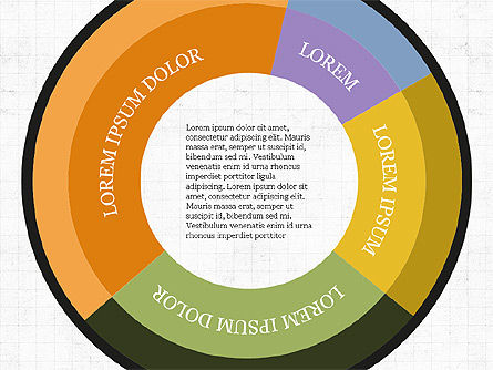 Donut Infographics Concepto, Plantilla de PowerPoint, 03979, Infografías — PoweredTemplate.com