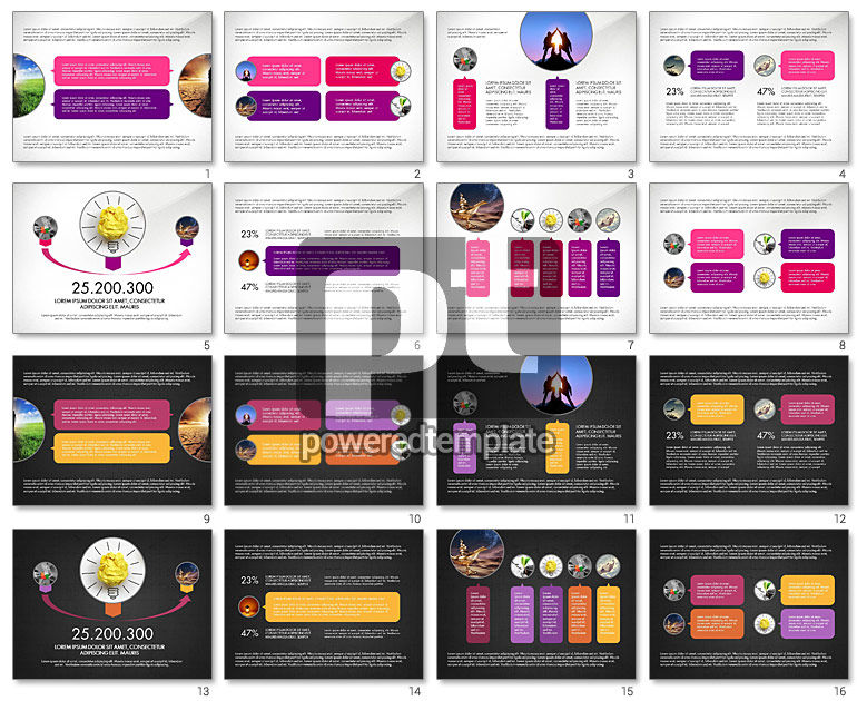 Circles and Texts Presentation Concept