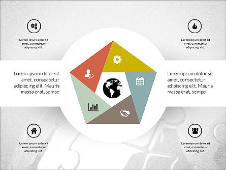 Cubierta de diapositiva centrada, Diapositiva 3, 03984, Iconos — PoweredTemplate.com