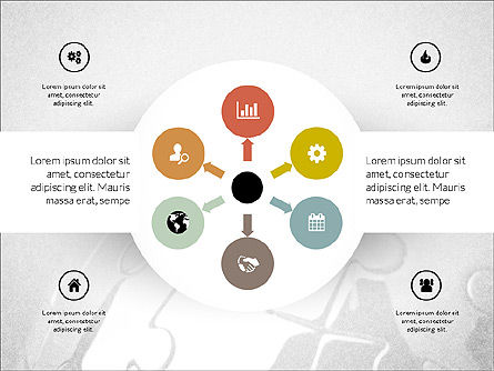 Cubierta de diapositiva centrada, Diapositiva 4, 03984, Iconos — PoweredTemplate.com