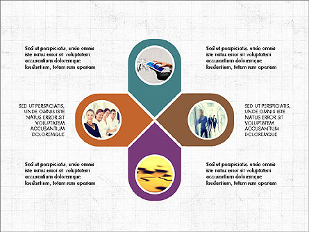 Concepto de informe de procesos y etapas, Plantilla de PowerPoint, 03987, Diagramas de la etapa — PoweredTemplate.com