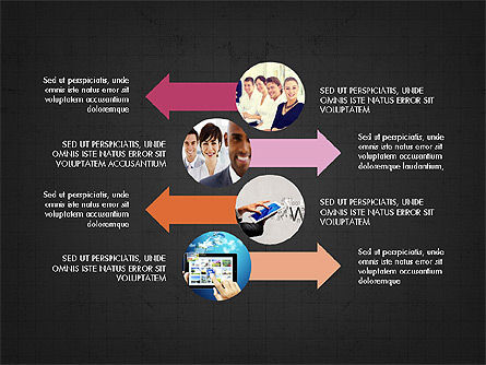 Concepto de informe de procesos y etapas, Diapositiva 15, 03987, Diagramas de la etapa — PoweredTemplate.com