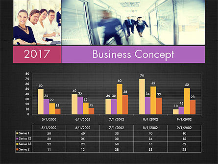Concepto de informe de procesos y etapas, Diapositiva 16, 03987, Diagramas de la etapa — PoweredTemplate.com