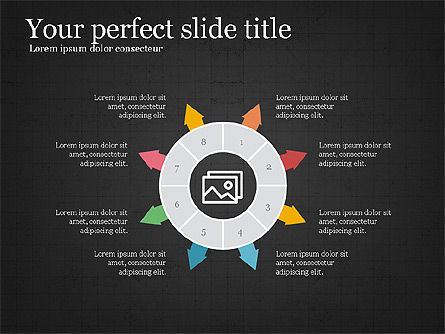 Project Presentation Concept with Flat Shapes, Slide 11, 03990, Presentation Templates — PoweredTemplate.com