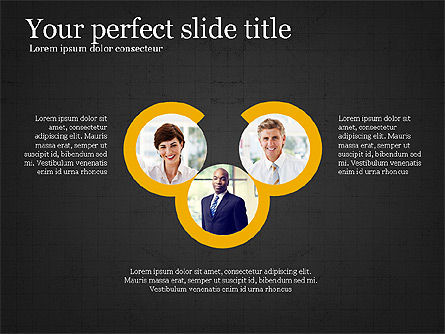 Concept de présentation de projet avec des formes plates, Diapositive 15, 03990, Modèles de présentations — PoweredTemplate.com