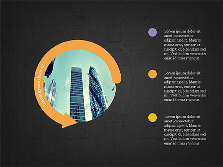 Infographies circulaires, Diapositive 14, 03995, Schémas de procédés — PoweredTemplate.com