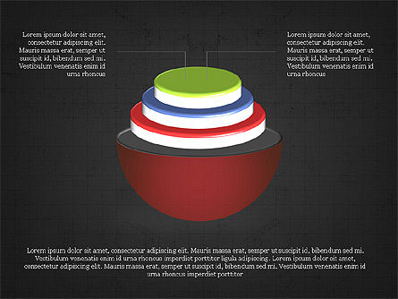  Deck de slides de objetos em camadas, Deslizar 15, 03998, Formas — PoweredTemplate.com