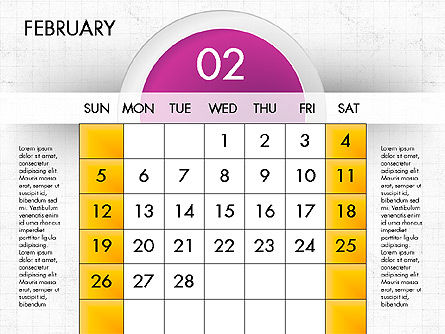 PowerPoint用2017カレンダー, スライド 3, 04000, Timelines & Calendars — PoweredTemplate.com