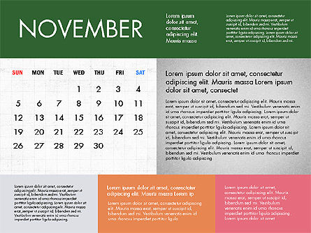 Kalender 2017 in flachem Design, Folie 12, 04001, Timelines & Calendars — PoweredTemplate.com