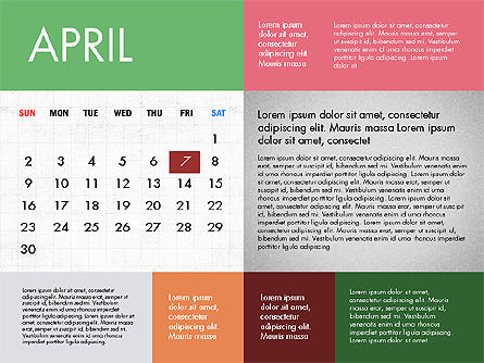 フラットデザインのカレンダー2017, スライド 5, 04001, Timelines & Calendars — PoweredTemplate.com