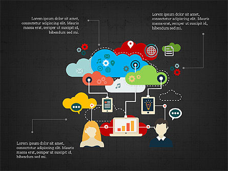 Cloud services presentatiesjabloon, Dia 12, 04005, Presentatie Templates — PoweredTemplate.com