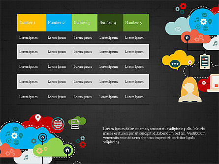 Cloud Services Presentation Template, Slide 14, 04005, Presentation Templates — PoweredTemplate.com