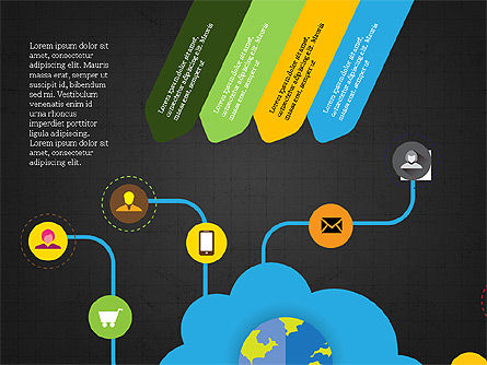 Cloud Services Presentation Template, Slide 16, 04005, Presentation Templates — PoweredTemplate.com