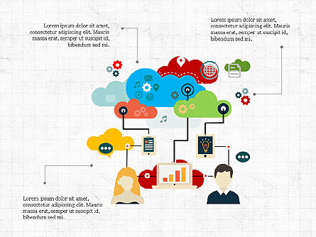 Modèle de présentation des services en nuage, Diapositive 4, 04005, Modèles de présentations — PoweredTemplate.com