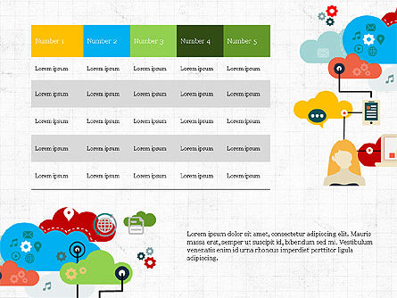 Cloud services presentatiesjabloon, Dia 6, 04005, Presentatie Templates — PoweredTemplate.com
