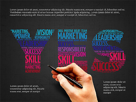Les nuages ​​de mots liés aux entreprises, Diapositive 12, 04007, Modèles commerciaux — PoweredTemplate.com