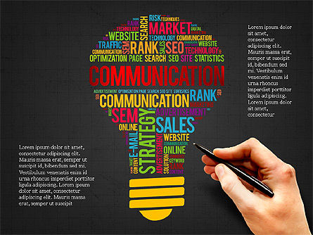 Les nuages ​​de mots liés aux entreprises, Diapositive 15, 04007, Modèles commerciaux — PoweredTemplate.com