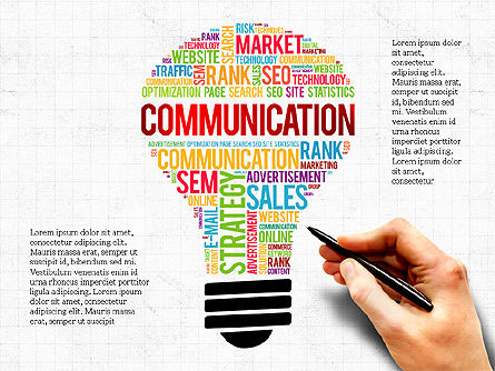Les nuages ​​de mots liés aux entreprises, Diapositive 7, 04007, Modèles commerciaux — PoweredTemplate.com