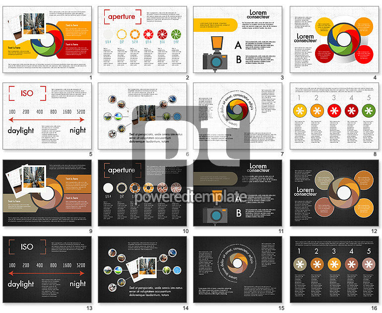 Fotó infográfico modelo de apresentação