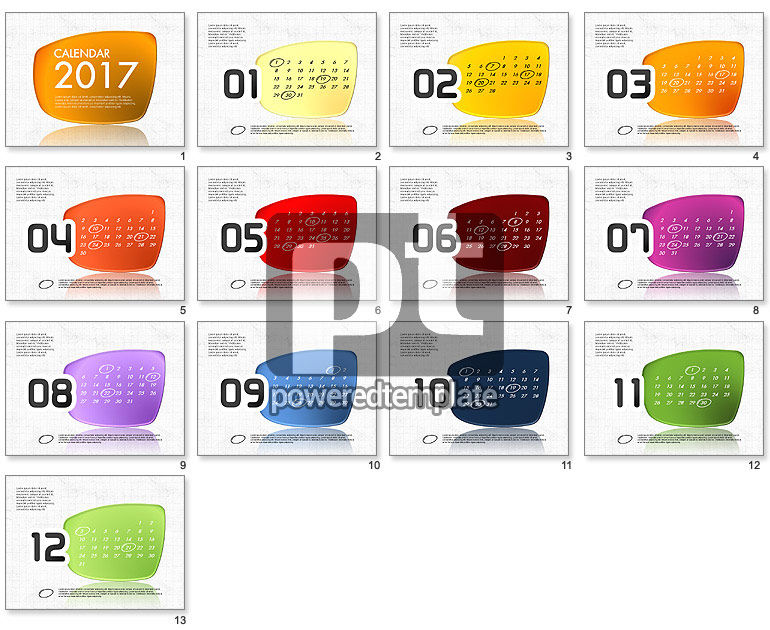 Calendrier PowerPoint 2017