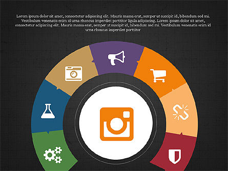 Social Media Flat Designed Presentation Concept, Slide 10, 04024, Presentation Templates — PoweredTemplate.com