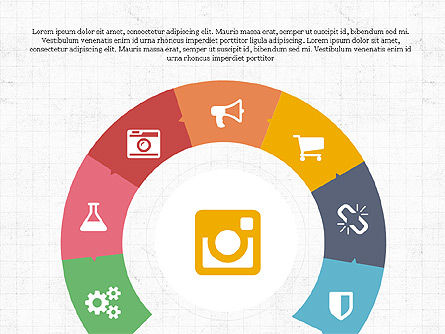 Social Media Flat Designed Presentation Concept, Slide 2, 04024, Presentation Templates — PoweredTemplate.com