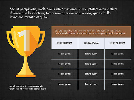 Modello di presentazione trendy in stile design piatto, Slide 12, 04026, Modelli Presentazione — PoweredTemplate.com