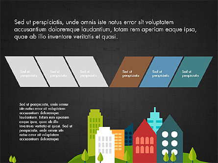 Modello di presentazione trendy in stile design piatto, Slide 15, 04026, Modelli Presentazione — PoweredTemplate.com