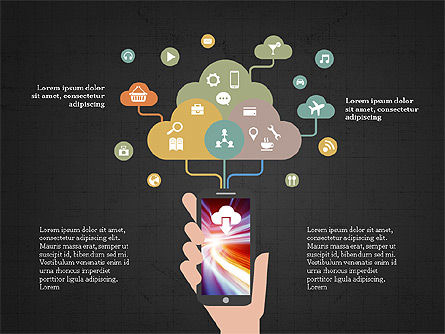 Mobiele toepassingen infographics, Dia 11, 04031, Infographics — PoweredTemplate.com