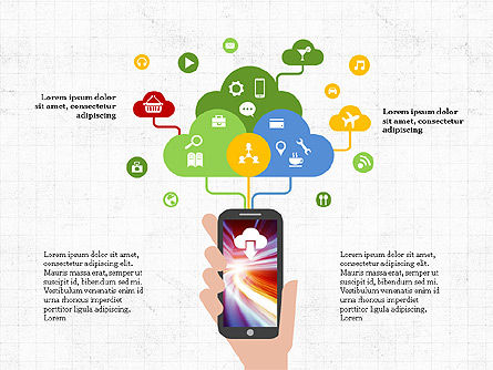 Aplicaciones móviles Infografía, Diapositiva 3, 04031, Infografías — PoweredTemplate.com