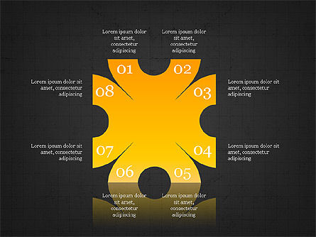 Colección de Diagrama de Etapa, Diapositiva 14, 04032, Formas — PoweredTemplate.com