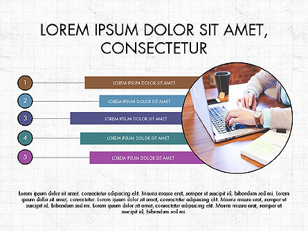 Agenda diaserie, PowerPoint-sjabloon, 04035, Stage diagrams — PoweredTemplate.com