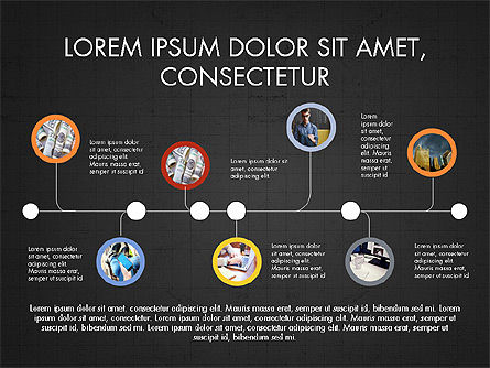 Diapositiva ponte Agenda, Slide 14, 04035, Diagrammi Palco — PoweredTemplate.com