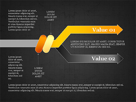 Diagrama de flecha del proceso de bobinado, Diapositiva 12, 04037, Diagramas de proceso — PoweredTemplate.com