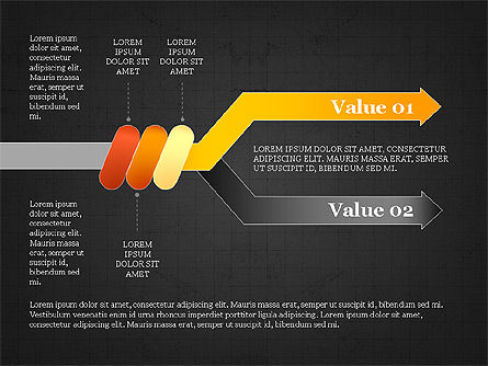 Diagrama de flecha del proceso de bobinado, Diapositiva 13, 04037, Diagramas de proceso — PoweredTemplate.com