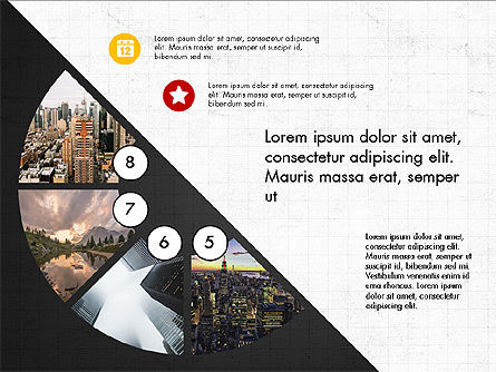 Concepto de Presentación de Diagrama Redondo, Diapositiva 16, 04038, Gráficos circulares — PoweredTemplate.com