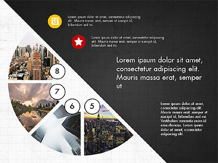 Concepto de Presentación de Diagrama Redondo, Diapositiva 8, 04038, Gráficos circulares — PoweredTemplate.com