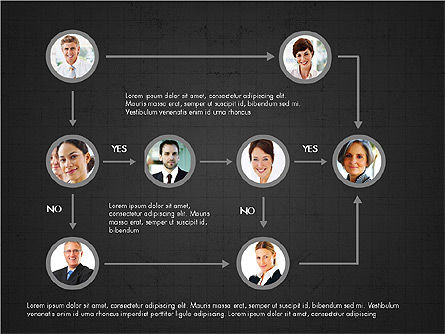 Modèle de diagramme de flux de partenariat, Diapositive 13, 04039, Organigrammes — PoweredTemplate.com
