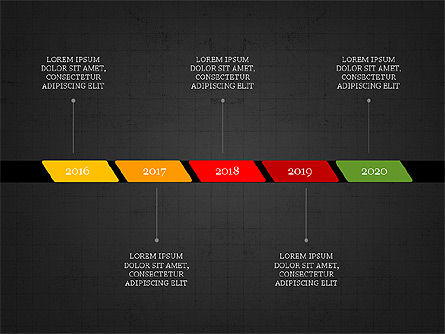 Colección Infographics de la línea de tiempo, Diapositiva 13, 04042, Timelines & Calendars — PoweredTemplate.com
